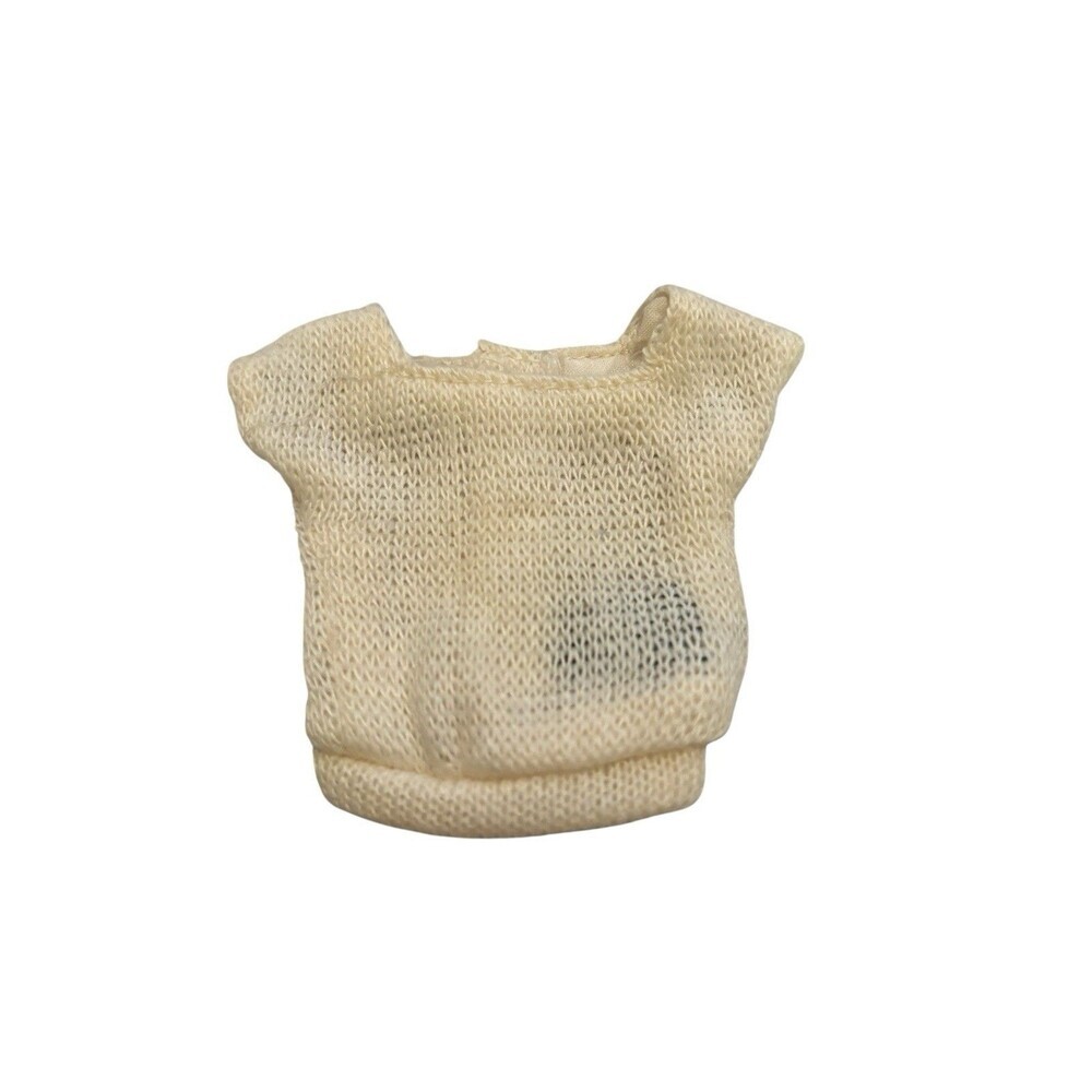 Vintage Mattel Barbie Pak Square Neck Short Sleeved Sweater Ivory/White 1960’s